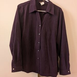 NY Collection Deep Purple Blouse